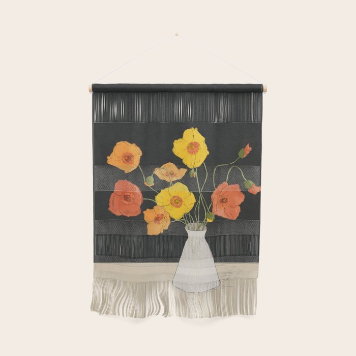 Field Wildflowers Black Wall Hanging Gallery Image 1