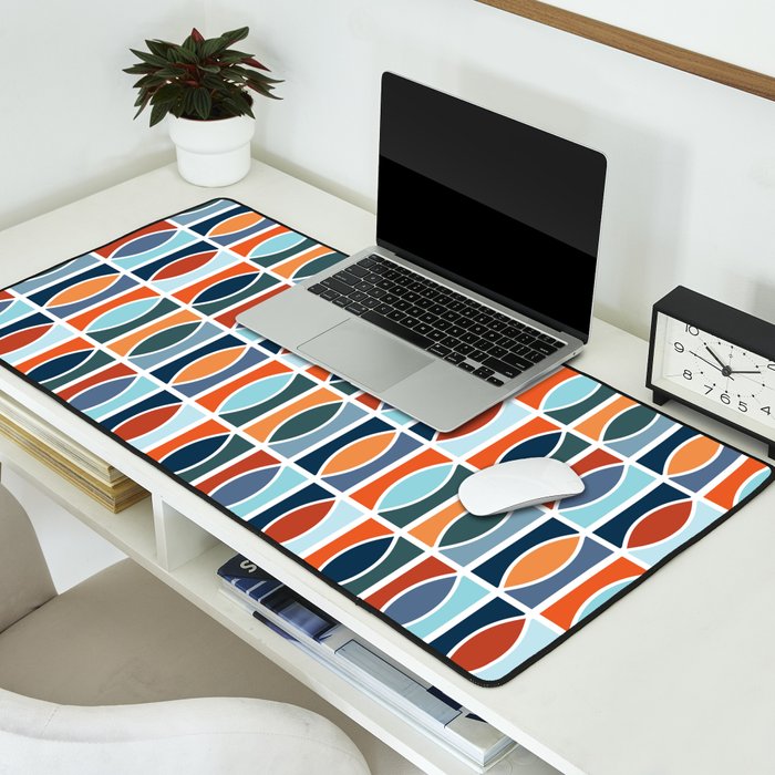 Colorful Mid Century design Desk Mat Gallery Image 2