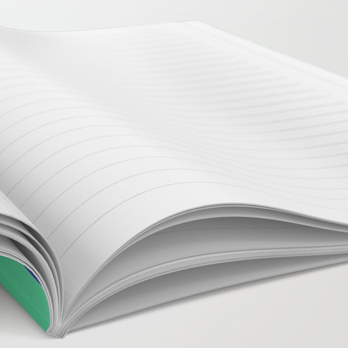 Simple Stripes Pattern - Navy Green Notebook Gallery Image 2