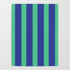 Simple Stripes Pattern - Navy Green Poster Gallery Image 4