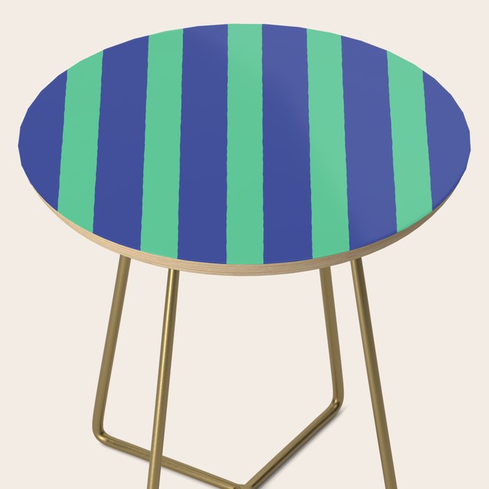 Simple Stripes Pattern - Navy Green Side Table Gallery Image 2