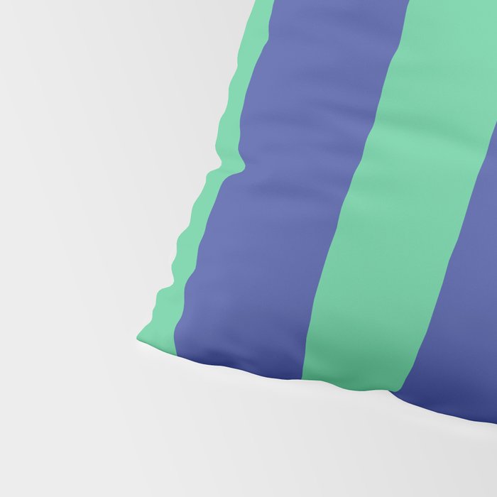 Simple Stripes Pattern - Navy Green Pillow Sham Gallery Image 4