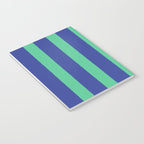 Simple Stripes Pattern - Navy Green Notebook Gallery Image 3