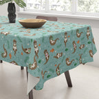 Kawaii Otters Playing Underwater Tablecloth Gallery Image 3