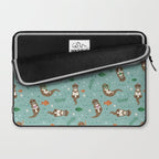 Kawaii Otters Playing Underwater Laptop Sleeve Gallery Image 2
