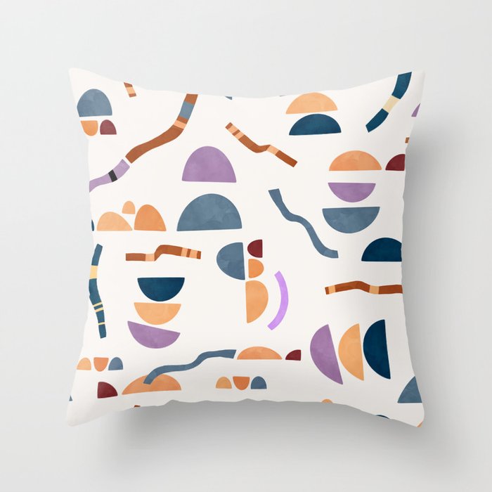 Modern simple shapes C Throw Pillow Gallery Image 6