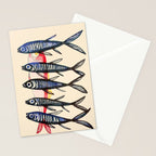 Deep Sea Stripes Stationery Card Gallery Image 2