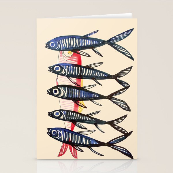 Deep Sea Stripes Stationery Card Gallery Image 1