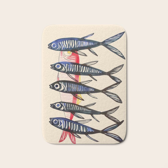 Deep Sea Stripes Bath Mat Gallery Image 1