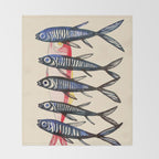 Deep Sea Stripes Throw Blanket Gallery Image 2