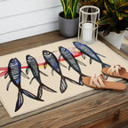 Deep Sea Stripes Outdoor Rug Gallery Image 2