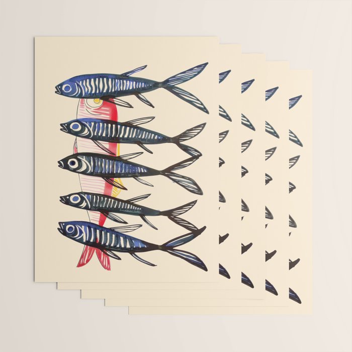Deep Sea Stripes Wrapping Paper Gallery Image 3