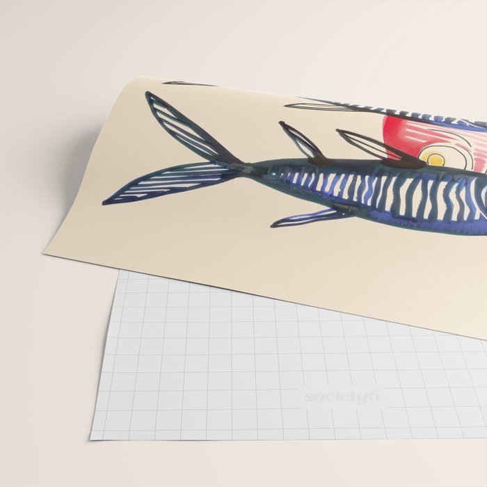 Deep Sea Stripes Wrapping Paper Gallery Image 2