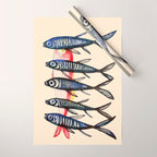 Deep Sea Stripes Wrapping Paper Gallery Image 1