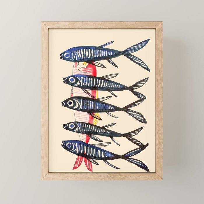 Deep Sea Stripes Mini Art Print Gallery Image 1