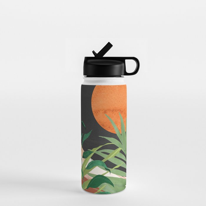 Abstract Art Tropical Garden 18 Water Bottle Gallery Image 1