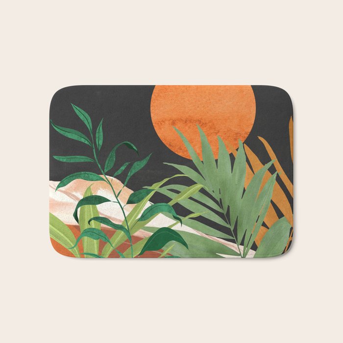 Abstract Art Tropical Garden 18 Bath Mat Gallery Image 1