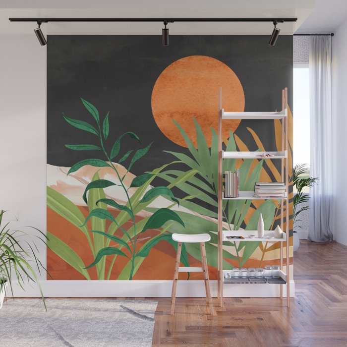 Abstract Art Tropical Garden 18 Wall Mural Gallery Image 1