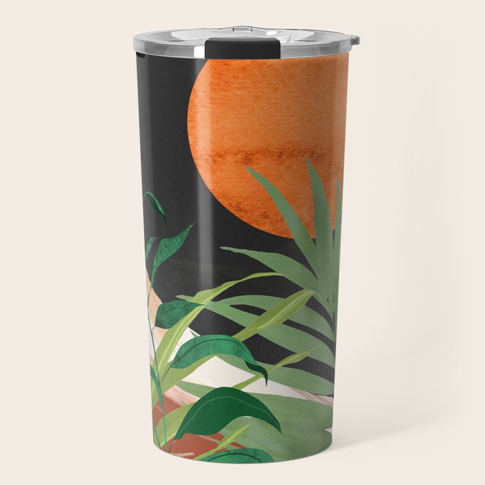 Abstract Art Tropical Garden 18 Travel Mug Gallery Image 1