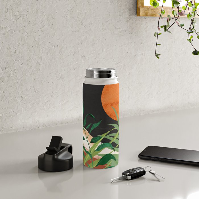 Abstract Art Tropical Garden 18 Water Bottle Gallery Image 4