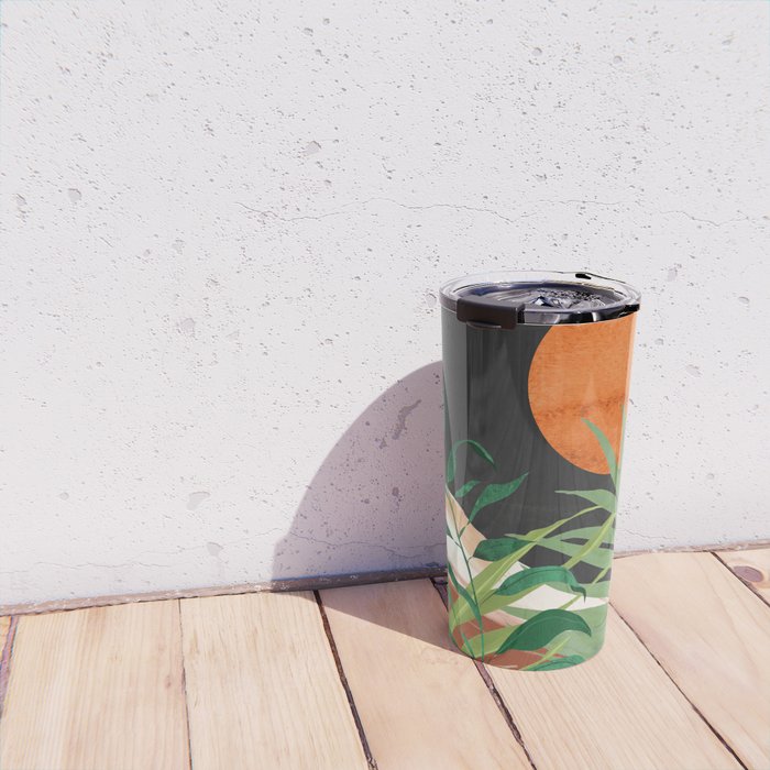 Abstract Art Tropical Garden 18 Travel Mug Gallery Image 4