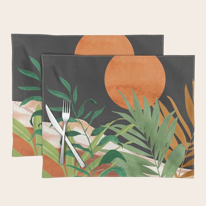 Abstract Art Tropical Garden 18 Placemat Gallery Image 1