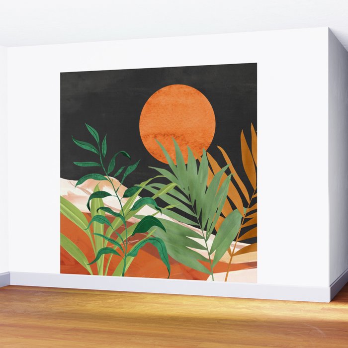 Abstract Art Tropical Garden 18 Wall Mural Gallery Image 2