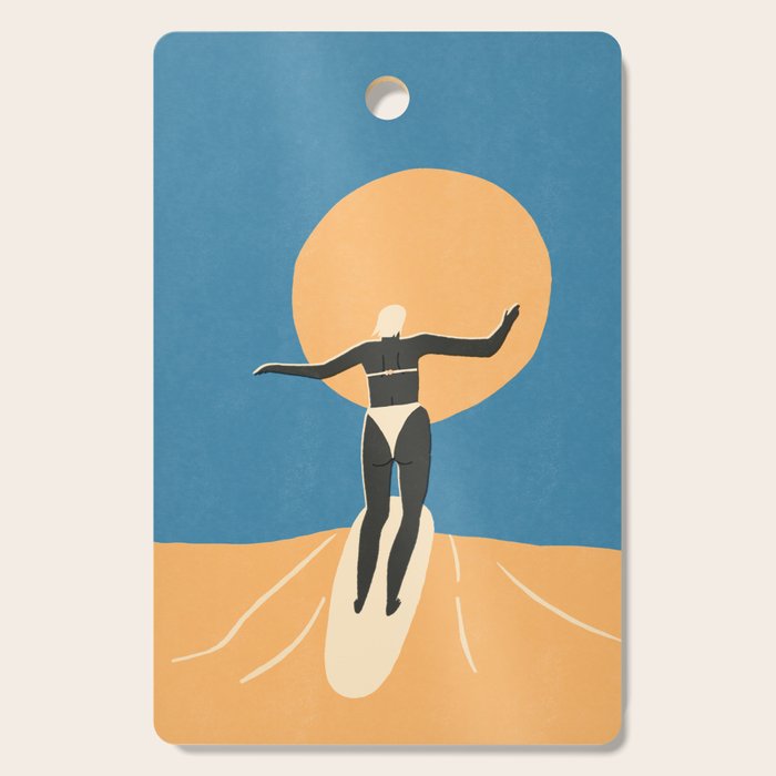 Sunny girl in blue Cutting Board Gallery Image 1