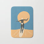 Sunny girl in blue Bath Mat Gallery Image 1