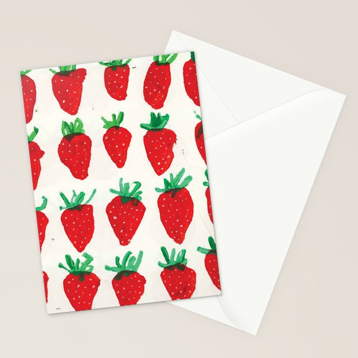 Strawberries Stationery Card Gallery Image 2