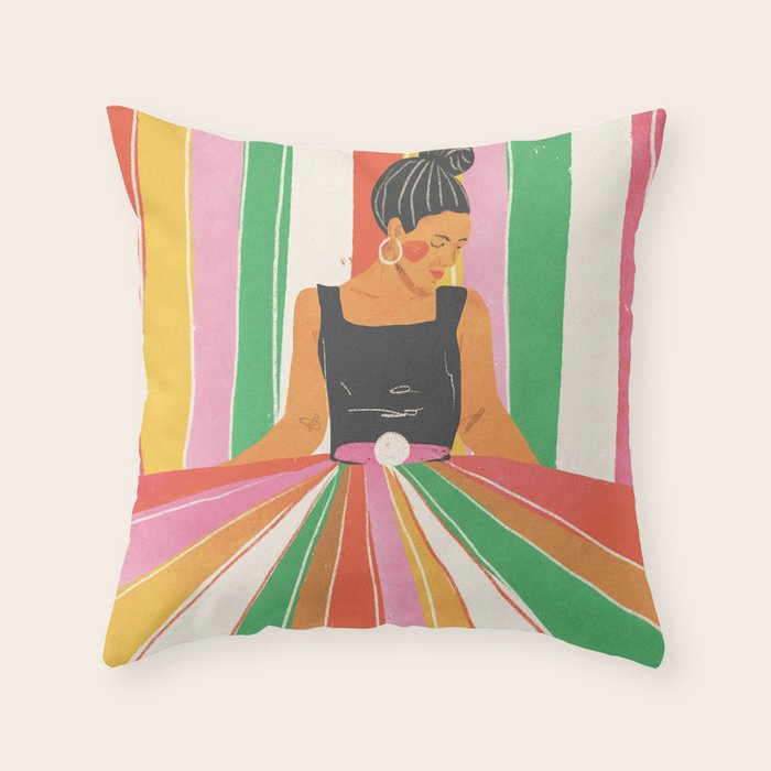 Rainbow World #2 Throw Pillow Gallery Image 6
