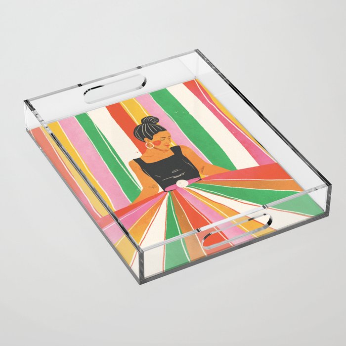 Rainbow World #2 Acrylic Tray Gallery Image 1