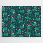 Christmas Dinosaurs Dinos Dinosaur Jigsaw Puzzle Gallery Image 1