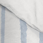 Organic Watercolor Stripes Powder Blue and White Comforter Gallery Image 4