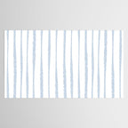 Organic Watercolor Stripes Powder Blue and White Tablecloth Gallery Image 2