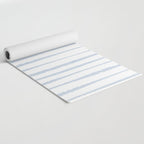 Organic Watercolor Stripes Powder Blue and White Yoga Mat Gallery Image 2