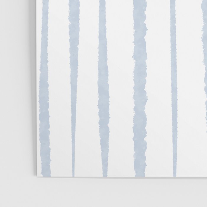 Organic Watercolor Stripes Powder Blue and White Poster Gallery Image 3
