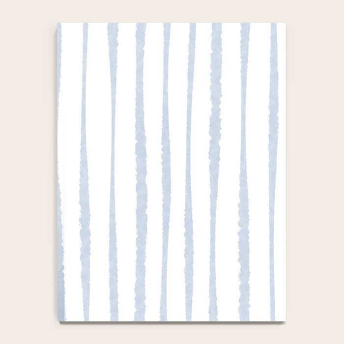 Organic Watercolor Stripes Powder Blue and White Notebook Gallery Image 4