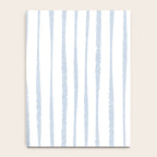 Organic Watercolor Stripes Powder Blue and White Notebook Gallery Image 4