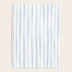 Organic Watercolor Stripes Powder Blue and White Poster Gallery Image 4