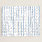 Organic Watercolor Stripes Powder Blue and White Jigsaw Puzzle Gallery Image 1