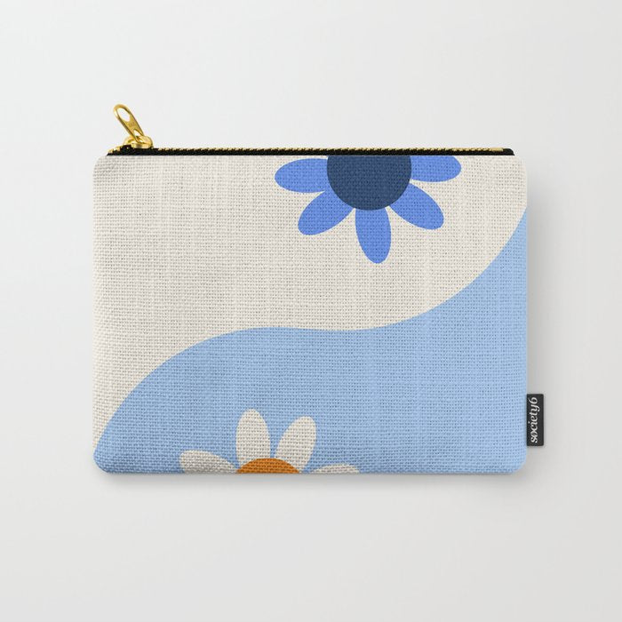 Yin Yang floral - oceanic Carry All Pouch Gallery Image 1