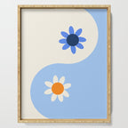 Yin Yang floral - oceanic Serving Tray Gallery Image 1