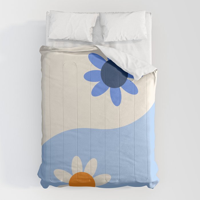 Yin Yang floral - oceanic Comforter Gallery Image 6