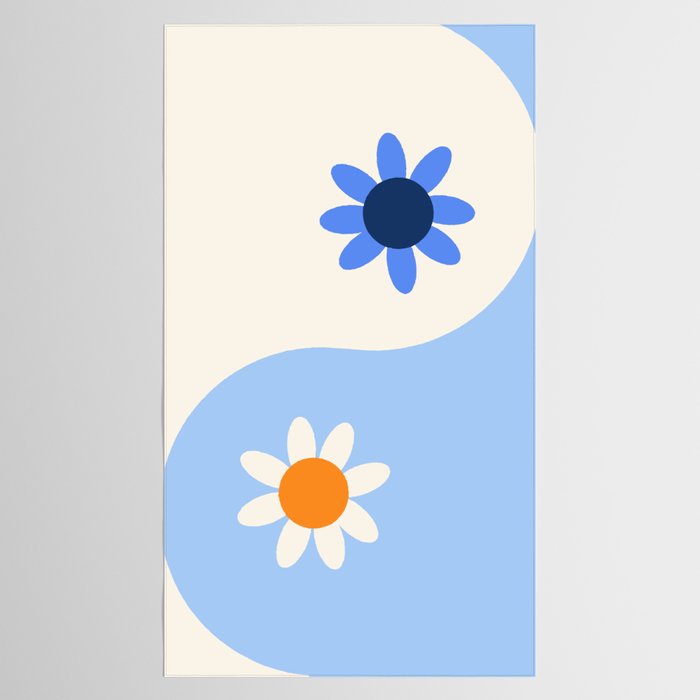 Yin Yang floral - oceanic Tablecloth Gallery Image 2