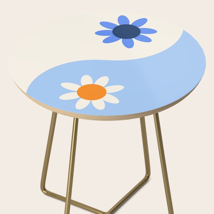 Yin Yang floral - oceanic Side Table Gallery Image 2