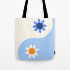 Yin Yang floral - oceanic Tote Bag Gallery Image 1