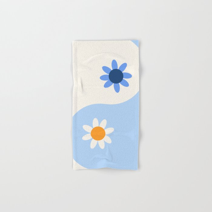 Yin Yang floral - oceanic Bath Towel Gallery Image 1