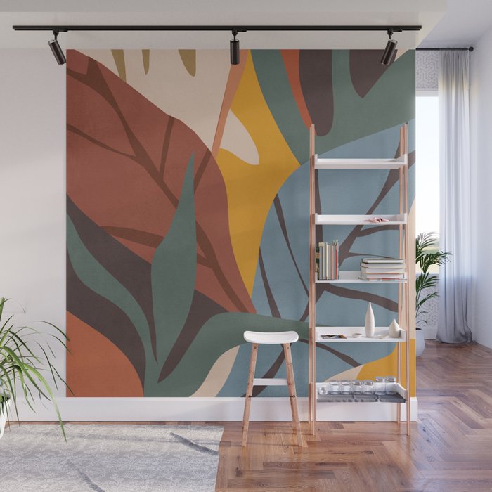 Abstract Art Jungle Wall Mural Gallery Image 1