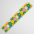 Mid Century Modern Atomic Future Colorful Modtastic Dots and Stars Pattern 2 Table Runner Gallery Image 3